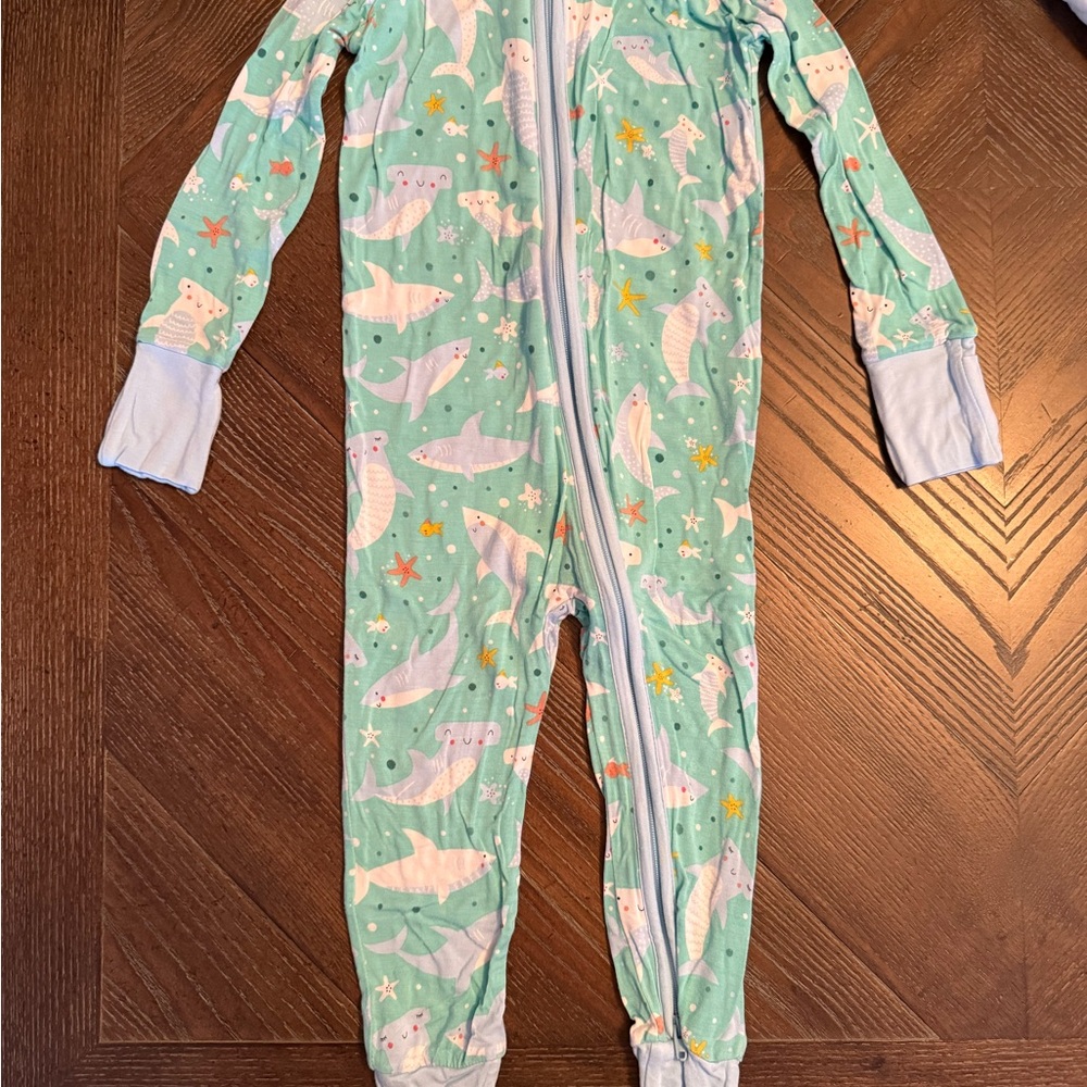 Little Sleepies Sea Life Green Footies